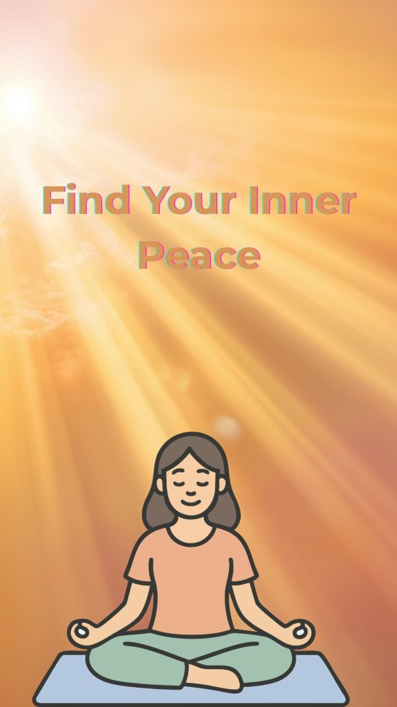 Girl meditating in calm natural surroundings practicing inner healing and mindfulness for stress relief and mental well-being