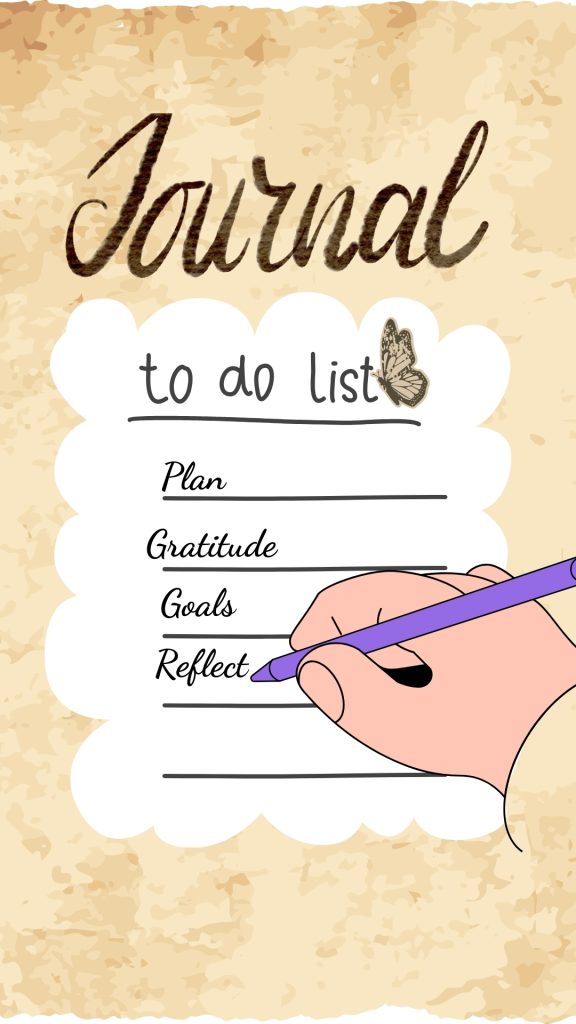 Person journaling in a notebook with pen, calming aesthetic setup for self-reflection and inner healing