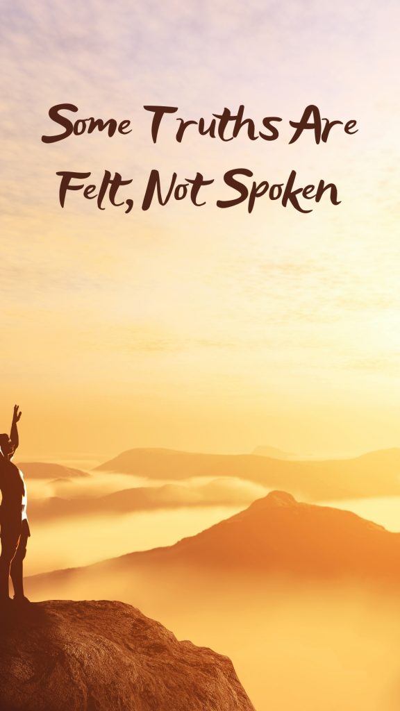 Unspoken emotions shown through a soft sunrise moment reflecting deep truth