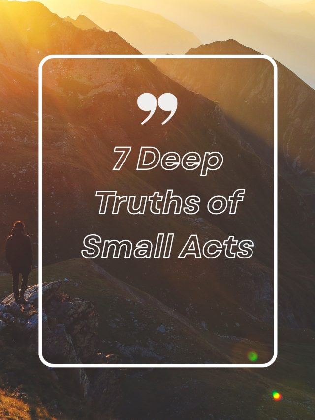 Person standing on a cliff during sunrise symbolizing how small acts create deep emotional impact.