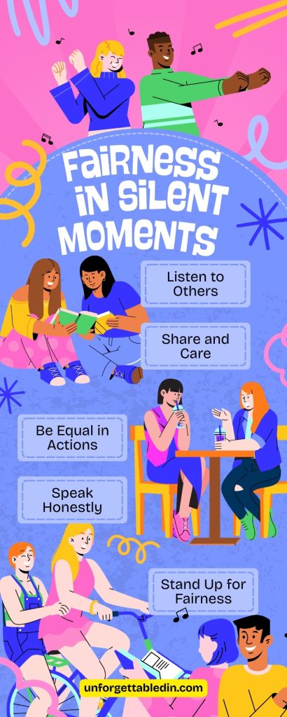 A quiet moment showing fairness through subtle, unspoken actions